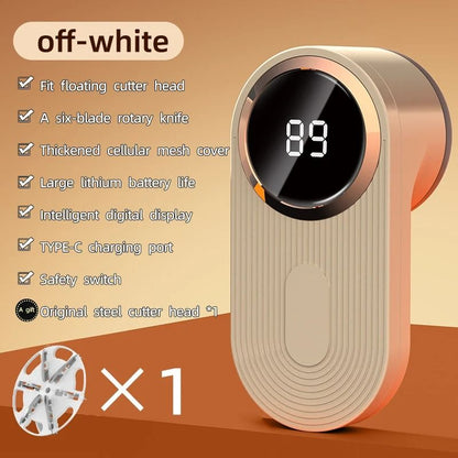 Lint Remover for Clothing LED Digital Electric Lint Removal Pellet Fluff Remover USB Rechargeable Fuzz Fabric Shaver Sweater
