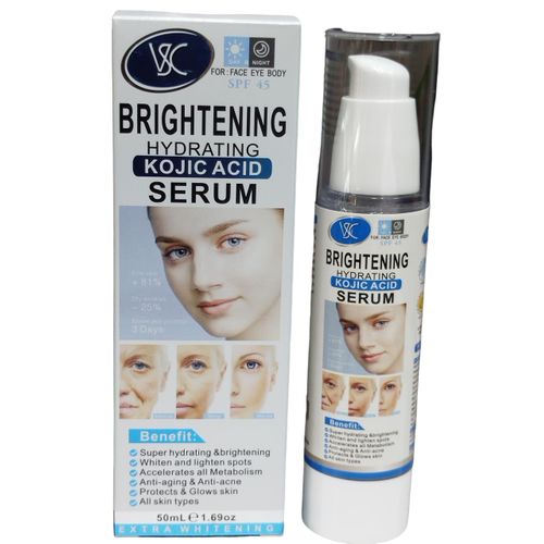 V&C KOJIC ACID Brightening & Hydrating Face, Eye & Body Serum. Brightens, Hydrates, Lightens Spots, Treats Acne, Glows, Is anti-Aging, Removes Wrinkles and Fades Black Spots