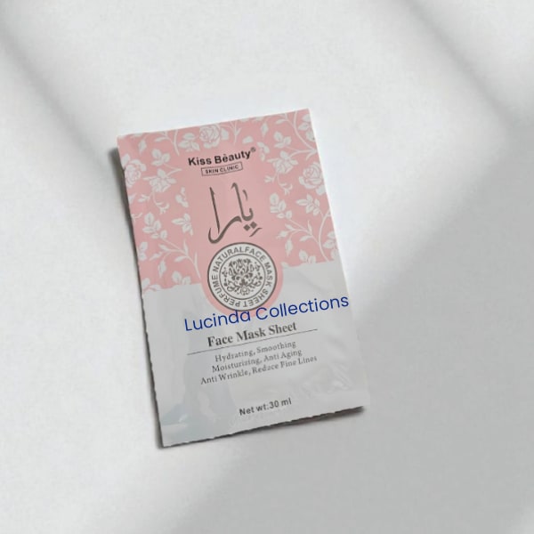 5 PIECES Skin Clinic Arabic Perfume Natural Sheet Mask Pack Anti Acne Soothing Repair Hydrating Facial Mask Wholesale Kiss Beauty Anti wrinkle Aging Yara Soothing Repairing Moisturizing Face Mask