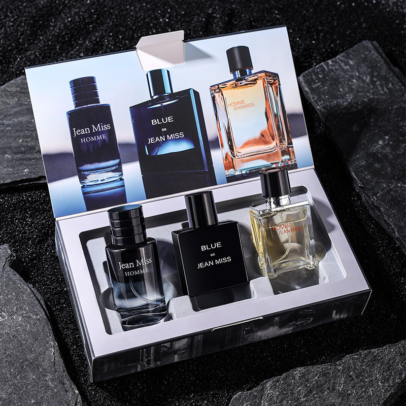 30ml*3 Bottles Men's Perfume Set Cologne Gift Set Refreshing Fruity Notes Long Lasting Fragrance For Dating and Daily Life