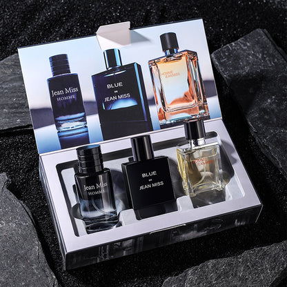 30ml*3 Bottles Men's Perfume Set Cologne Gift Set Refreshing Fruity Notes Long Lasting Fragrance For Dating and Daily Life