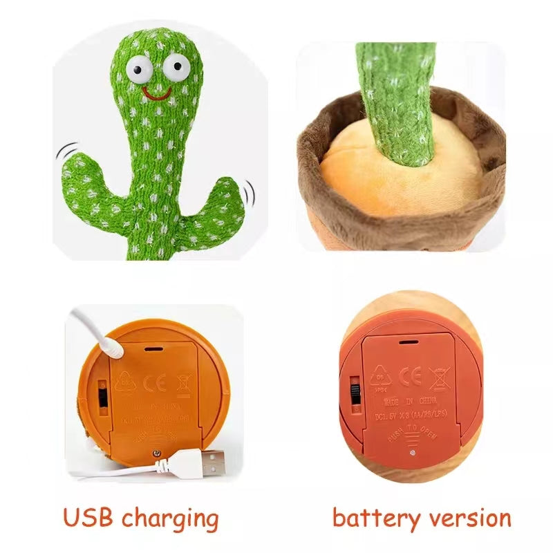 Musical Toys Can Record Parent-Child Communication Interaction Cute Talking Dancing Cactus Doll Speaking Voice Kawaii Children's Educational Toys