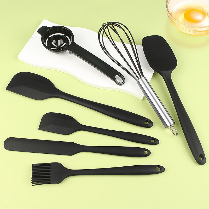7 Pieces Silicone Spatula Set Food Grade Non Stick Heat Resistant Spatulas Turner for Cooking Baking Mixing Bakeware Tools Cooking Utensils