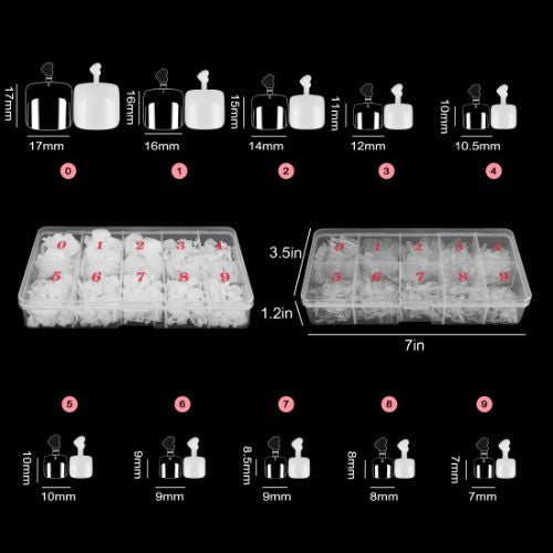 1000pcs Toe Nail Tips, Short Square False Soft Gel Full Cover Toenails, 10 Sizes