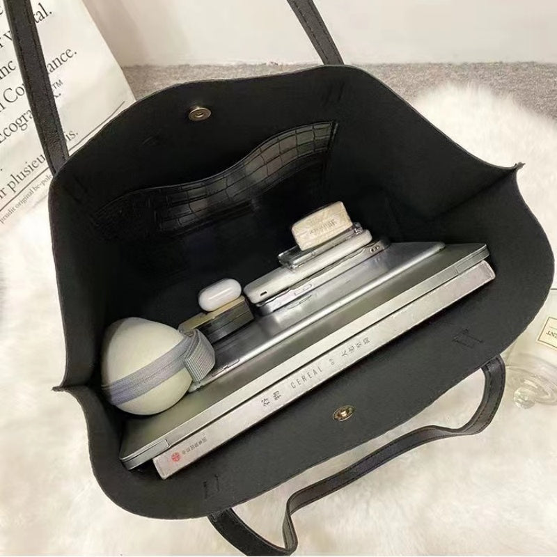 2 PCS/Sets Handbags For Ladies Women Bags Lady Bags Tote Bags Clutch Hairball Date Bag On Sale