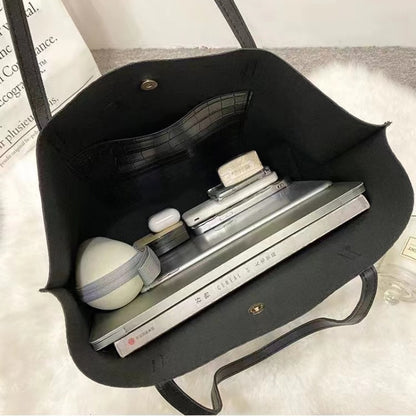 2 PCS/Sets Handbags For Ladies Women Bags Lady Bags Tote Bags Clutch Hairball Date Bag On Sale