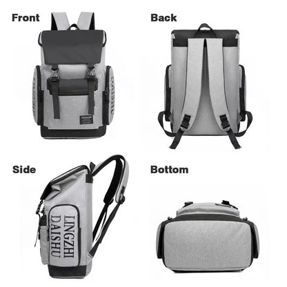 Men Backpack Large Capacity Outdoor Travel Bag Leisure Rucksack Business Commute Laptop Bag School