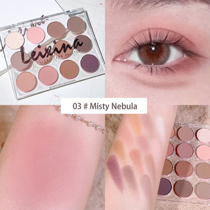 Transparent 12 color magic eye shadow plate pearly matte milk tea earth color high beauty fine flash student parity niche