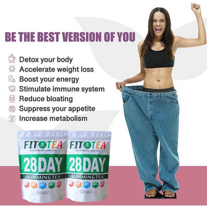 Fit Tea 28 DAY Premium Organic Herbal Slimming Weightloss tea Flat Tummy Tea Detox Tea - Wins Town