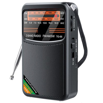 Portable AM FM SW Radio With Best Reception Radio With 3W Large Speaker Pocket Handheld Radio With 3.5mm Earphones Jack-