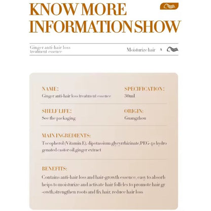 Hair Growth Oil Serum Sadoer Ginger Essence Hair Care Serum Hair Softening and Hair Moisturizer for best hair growth results Anti Hair Loss Treatment Essence 30ml