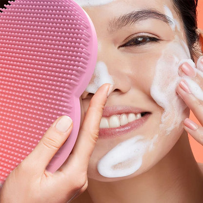 Facial Cleansing Brush Scrubber Silicone Face Deep Clean Shave Massage Face Scrub Brush Face Cleaner
