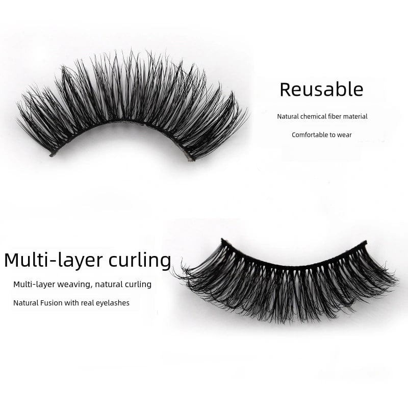5 Pairs/Set 3D Soft Faux Mink Hair False Eyelashes Stereoscopic Multi layer Wispy Fluffy Mixed Pack Lashes Eyelash Extension Thick And Natural False Eyelashes Makeup Tools