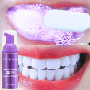 New V34 Teeth Whitening Teeth Mousse Deep Cleaning Toothpaste Cigarette Stains Repair Bright Neutralizes Yellow Tones Dental Plaque Fresh Breath Oral Care