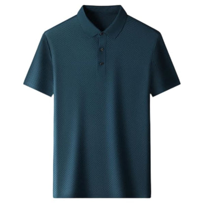 Men's Nylon Jacquard Polo Shirt High-Grade Short-Sleeved Youth Lapel T-Shirt T-Shirts