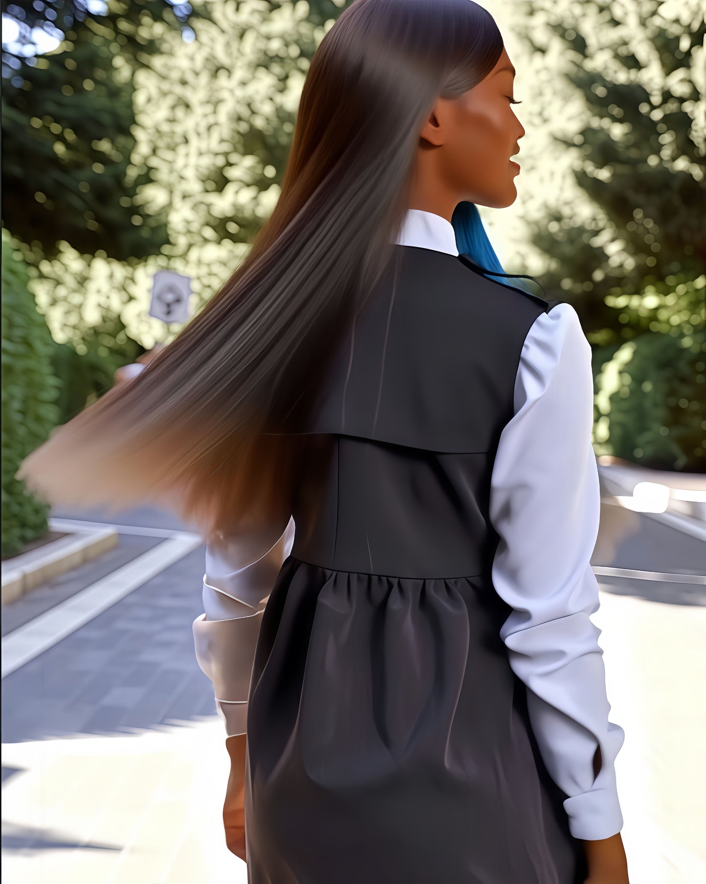 Synthetic Fiber Clip-in Underlight Extensions | Damage-Free Gradient Hair & Social-Ready Style (Church Ready, Smoky Blue Gradient, 20 Inch, Lightweight, Daily/Professional Use)