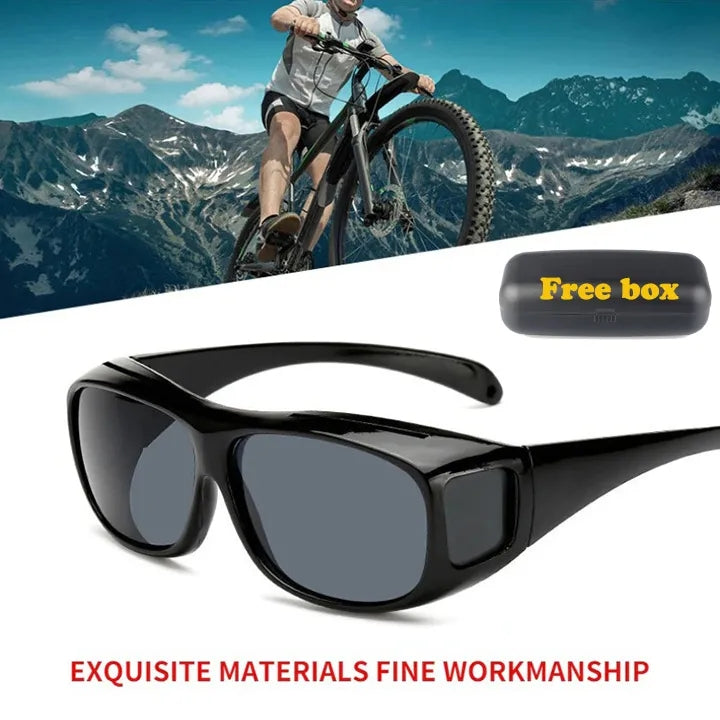 Driving Glasses Sunglasses Night-Vision Glasses Anti Glare Car Sun Glasses Bicycle Automobiles Motorcycles Fashion Polarized Night Driving Goggles Enhanced Light Glasses