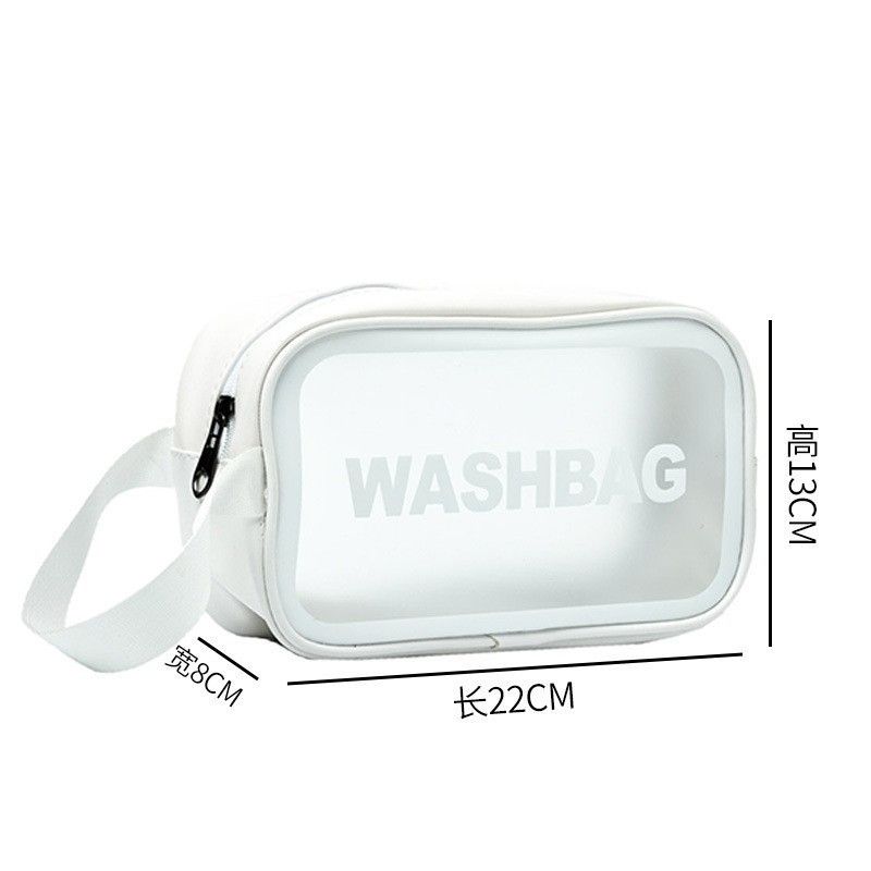 Fashionable Waterproof Cosmetic Portable Storage Bag Travel Wash Bag waterproof toiletry bag Transparent Frosted PVC Cosmetic Bag Beauty Case Storage Bag Zipper Makeup Organizer