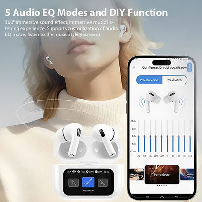 A9 For Small Ears TWS Macaronian Pods Full color touch smart screen series Wireless Earpods Bluetooth Earphone for android&ios Pods Earbuds
