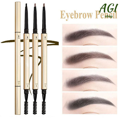 Double Head Eyebrow Pencil Super Fine Natural Long Lasting Waterproof Professional Brow Pen Eye Makeup Tattoo Eyebrow Pencil Brow Tattoo Pen Paint Makeup Eyebrows