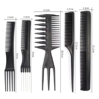 10 Pieces Comb Set Plastic Combs Hair Dyeing Oil Baking Comb Hair Salon Hairdressing Tool Beard care Men Women Professional Home Styling Kit
