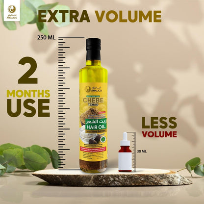 Chebe Oil for Hair Growth with Shea Butter 250ml (8.45 F. OZ) Ready to Use Chebe Powder Inside the Bottle10 in 1 Hair Growth Oils Soften Hair and Fight Frizz Hair & Scalp Care