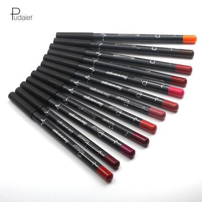 12 Colors Lip Liner Pencil Nude Matte Lipliner Moisturizing Waterproof Long Lasting Lipstick Liner