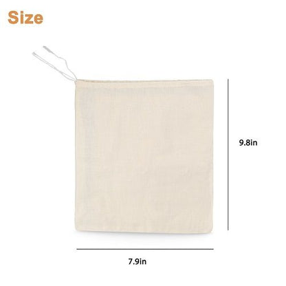 3pcs Nut Milk Bags 25x20cm, Reusable Fine Mesh Cheesecloth Bags, Almond Milk Strainers for Soy Yogurt Cold Brew Coffee Tea Juice, Beige