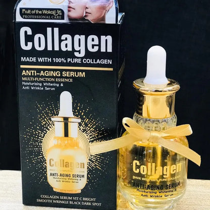 Original Fruit Of The Wokali 100% PURE COLLAGEN SKIN FIRMING ANTI-AGING FACE SERUM Gold