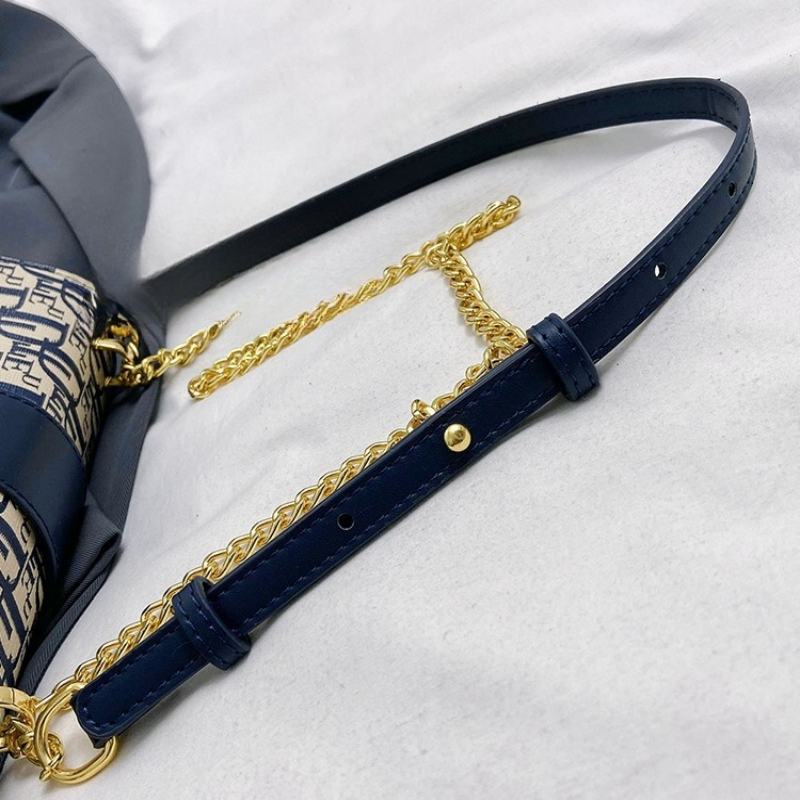 Mateamoda Refined Monogram-Printed Chain Sling Bag Underarm Bag Crossbody Bag