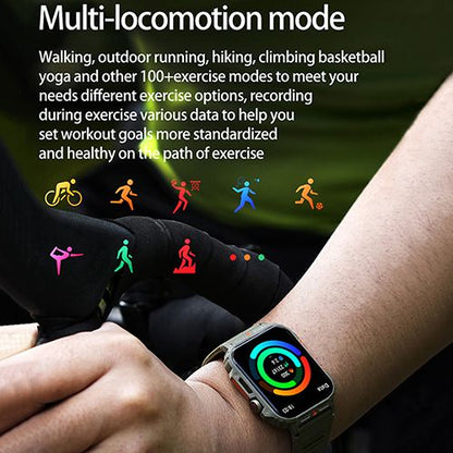 LIGE L81 Smartwatch 1.95 Inch Full Screen Health Monitoring Watches IP68 Waterproof Sport Fitness Tracker Bluetooth Call Smart Watch For Men Women
