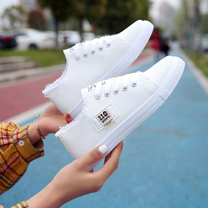 ASSKLO rubber flat shoes canvas shoes sports shoes classic women's shoes ladies shoes slip resistant breathable denim casual shoes running shoes student girl sneakers fashion gifts black blue white
