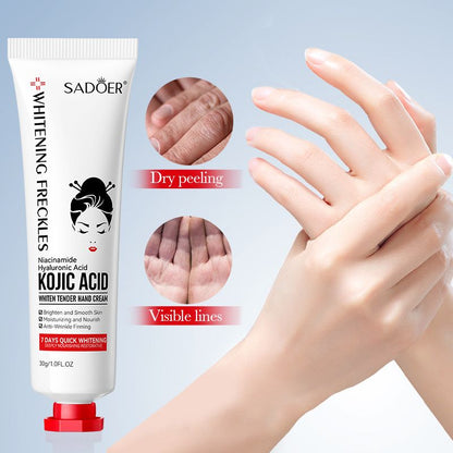 Fade Dullness Hand Cream Anti-wrinkle Remove Cracked Lotion Body Fast Lighten Black Skin Brighten Smooth Nourish Moisturizer 30g