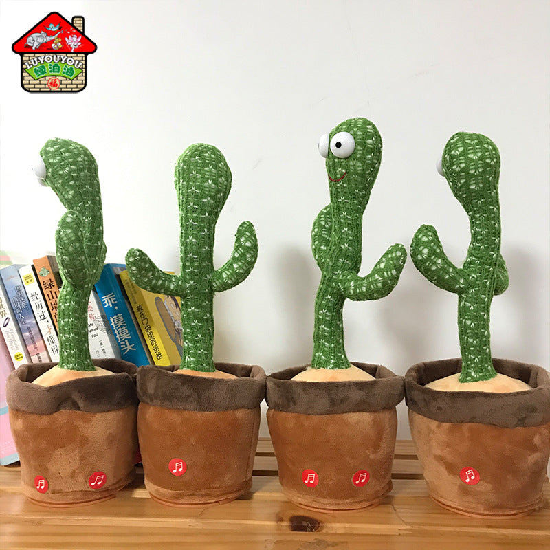 Musical Toys Can Record Parent-Child Communication Interaction Cute Talking Dancing Cactus Doll Speaking Voice Kawaii Children's Educational Toys