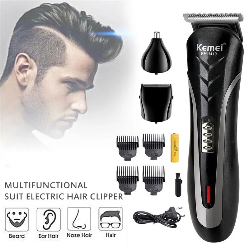 KEMEI Rechargeable Hair Clipper Hair Cutting Men Waterproof Electric Shaver Hair Trimmer Tools Shaving Machine