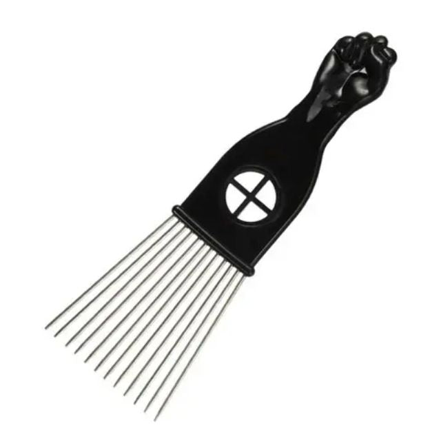 Afro Hair Pick-afro Pick Comb-black Metal
