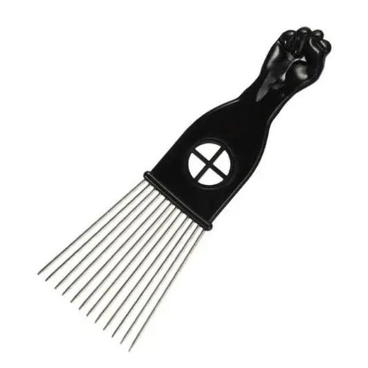Afro Hair Pick-afro Pick Comb-black Metal