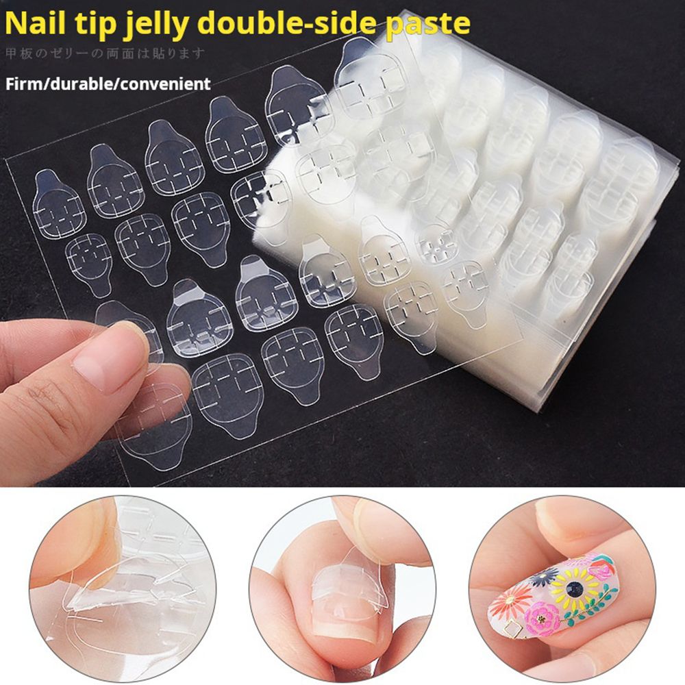 5 Sheets 120pcs/10 Sheets 240pcs/20 Sheets480pcs double-sided jelly glue false nails art tape sticker DIY tips false nails gel makeup tools