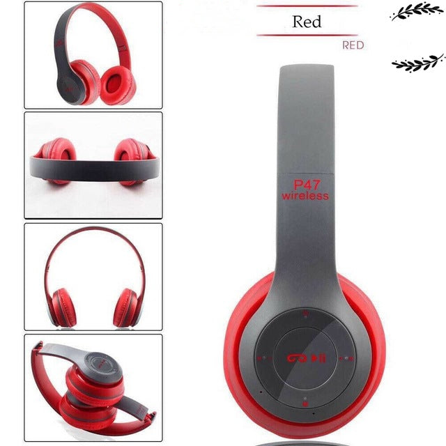 RichRipple P47 Wireless Stereo Bass Bluetooth Headphone Sports Foldable Headset With TF Micro for IOS/Android
