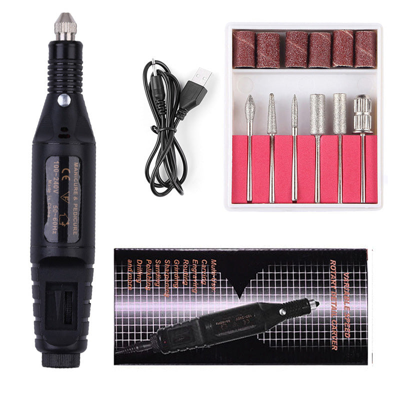 1 Set Professional Electric Nail Drill Machine Manicure Machine Pedicure Drill Set Ceramic Nail File Nail Drill Equipment Tools ,Nail Art Nail Tools 6 Bits Drill Personal Care