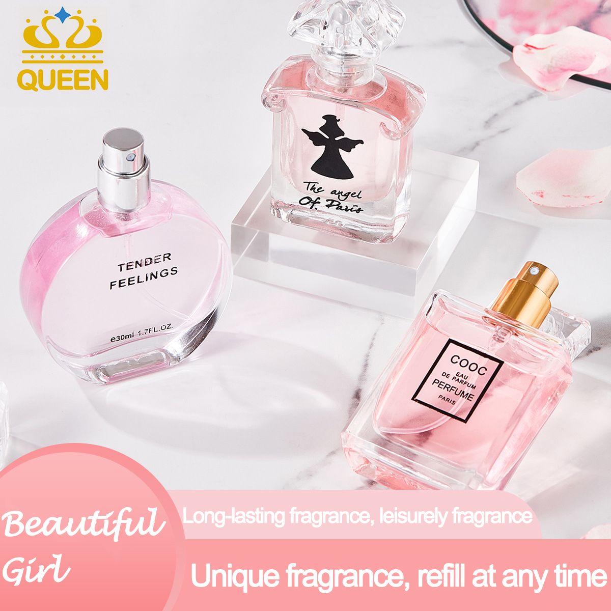 Women's Perfume Perfume Set 30ML*3 in 1 perfume Different scents, long-lasting perfume Fragrance deodorant Perfume spray