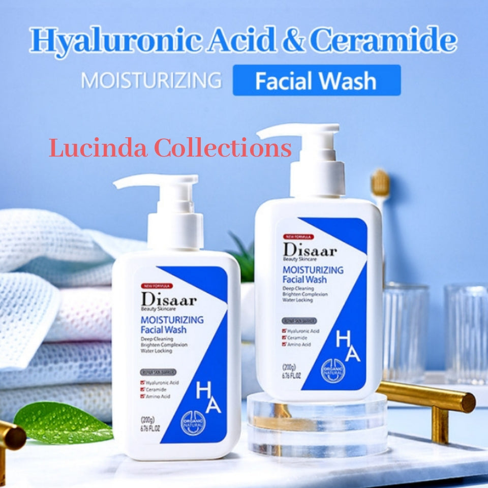 Hyaluronic Acid Cream , Lotion , Facial Wash , Soap Moisturizing Brightening Cleansing Face Body Skin HA Ceramide Amino Acid Shea Butter - Disaar