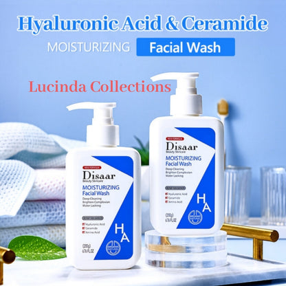 Hyaluronic Acid Cream , Lotion , Facial Wash , Soap Moisturizing Brightening Cleansing Face Body Skin HA Ceramide Amino Acid Shea Butter - Disaar