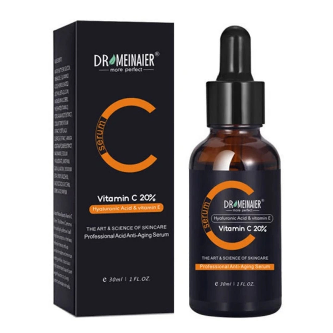 DR MEINAIER Vitamin C Face Serum with Hyaluronic Acid & Vitamin E Whitening Moisturizing Brightening Improve Roughness Lighten Spots Facial Essence