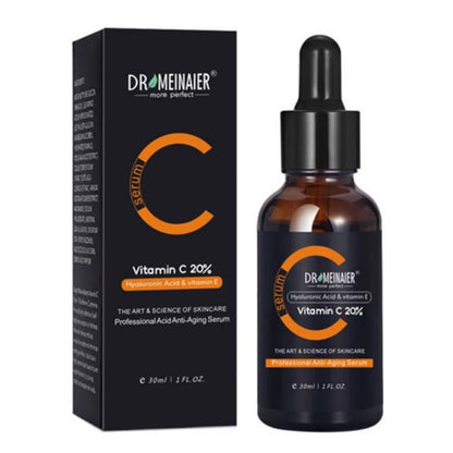 DR MEINAIER Vitamin C Face Serum with Hyaluronic Acid & Vitamin E Whitening Moisturizing Brightening Improve Roughness Lighten Spots Facial Essence
