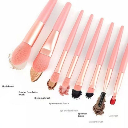8-piece high-quality makeup brush portable concealer honey paint set soft hair beauty makeup eye shadow makeup tool set