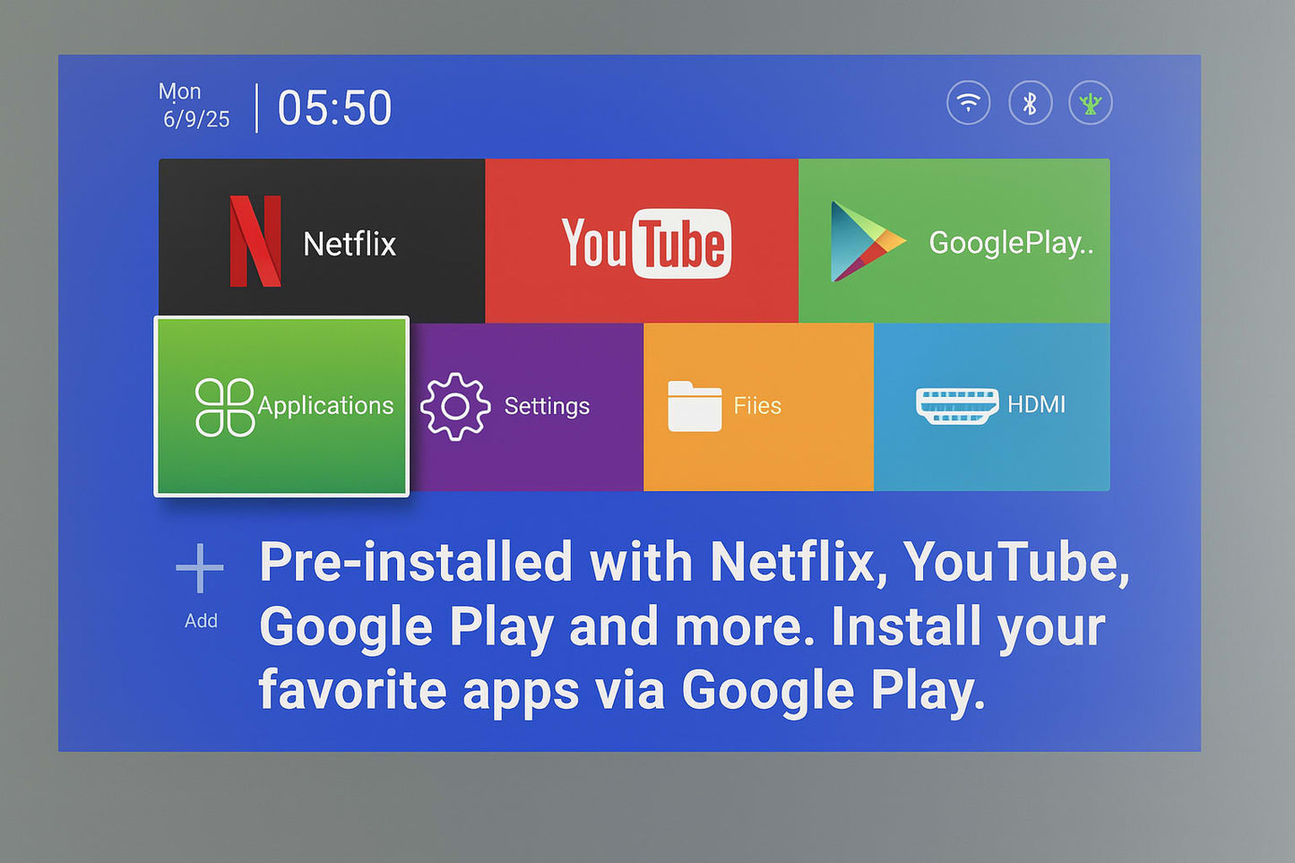 2025 new HY300 Pro Projector ,Free 16GB flash drive as Gift, 4K 1080P Support with Android TV 11.0, Mini Portable 180° Rotatable Movie Projector ,Auto Keystone Compatible for Laptop, PC, Smartphone