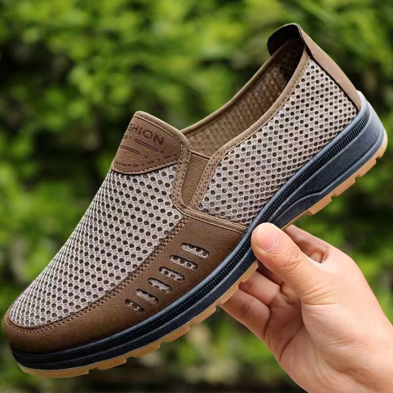 Men's Shoes Summer Men's Cloth Shoes New Breathable Casual Shoes A Foot Slipper Loafers Shoes Comfortable
