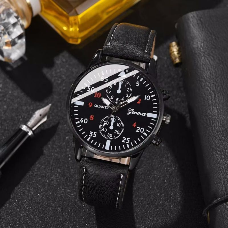 3 PCS Set Men's Set Of Watches Belts Wallets Sunglasses Exquisite Gifts 3Pcs Men's Quartz Watch And Wallet