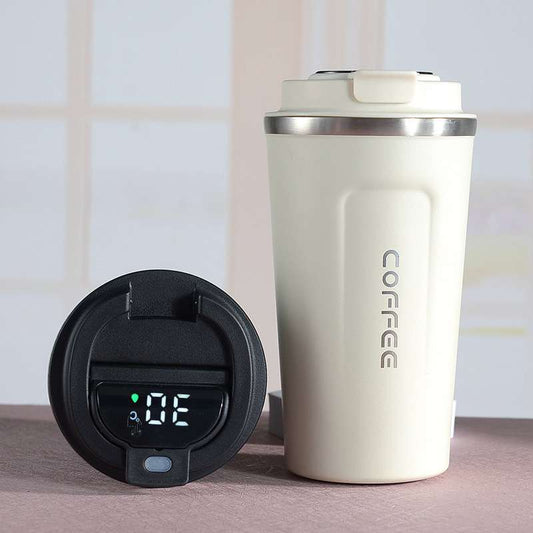 White LED Stainless Steel Travel Mug â€“ Perfect for All Needs